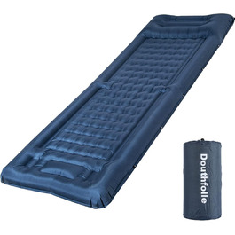 Douthfolle 12cm Camping Sleeping Pad - Inflatable Sleeping Mat with Foot Pump - Waterproof & Super King Size for Hiking, Outdoor, Camping, Tent & Travel