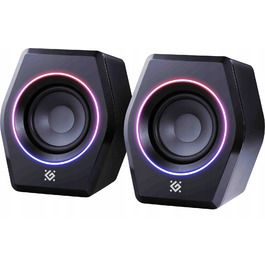 Комп'ютерні колонки Defender Solar 9 2.0 Bluetooth 10 Вт з LED-підсвіткою та USB