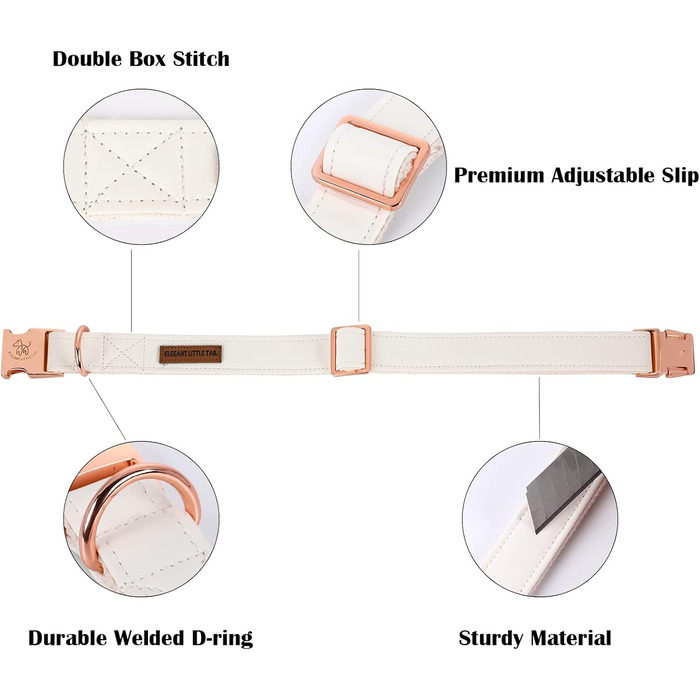 Елегантний шкіряний нашийник та поводок для собак - довговічний аксесуар для маленьких собак, підходить для осені, регульований, 1 шт.