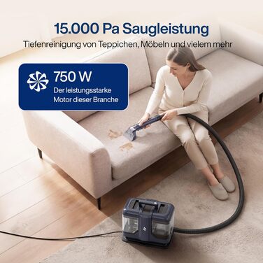 Samako PowerClean V2: Портативний мийний пилосос для м'яких меблів, килимів, матраців та автокрісел. 750 Вт