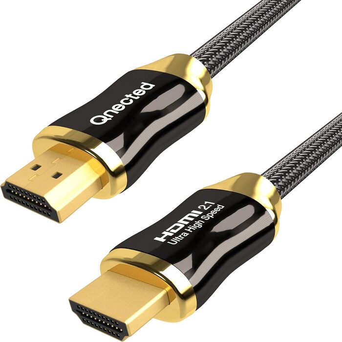HDMI 2.1 кабель 0,5 метра | Ultra High Speed | 4K 120Hz, 8K 60Hz, 48 Gbps | Підтримка PS5, Xbox Series X/S | Чорний колір