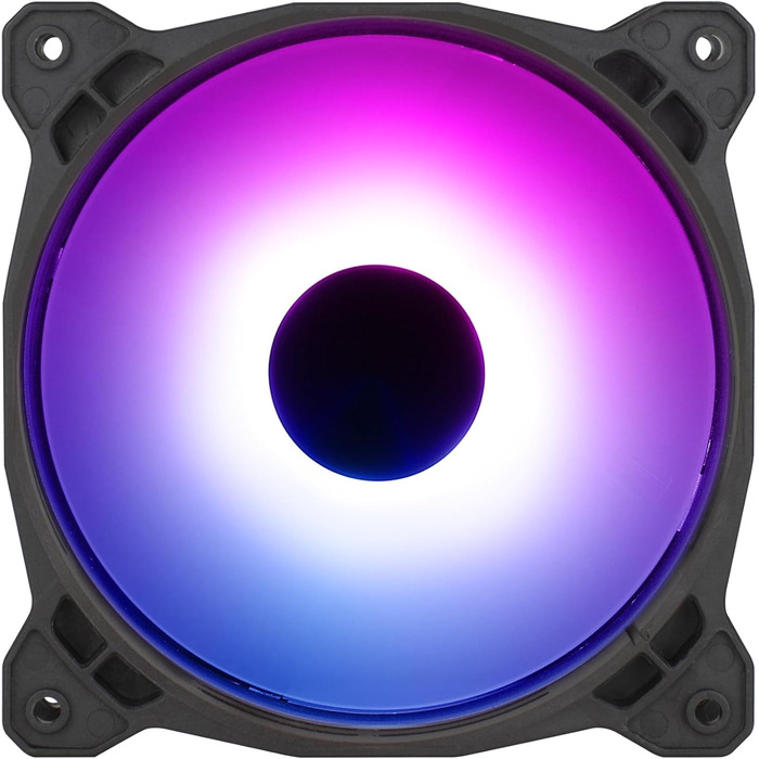 Корпус ПК Aerocool GEOFLOW GBKV2 Micro ATX з 3 RGB вентиляторами та сітчастою передньою панеллю (Чорний)