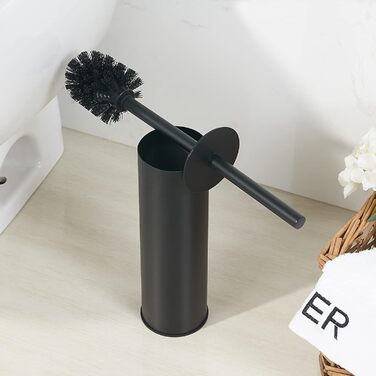 BGL 304 Stainless Steel Toilet Brush Holder - Long Design, Black Finish