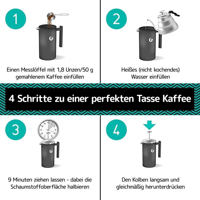 Френч-прес Coffee Gator 1 літр з термокружкою, з нержавіючої сталі, для дому, офісу, кемпінгу (Помаранчевий)