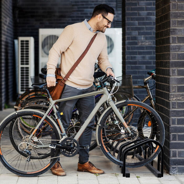 Relaxdays Bicycle Stand for 3 Bikes