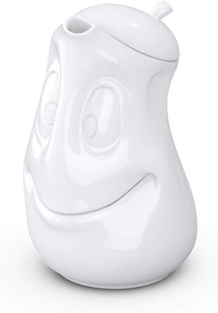 Порцеляновий чайник FIFTYEIGHT PRODUCTS Tassen 'Gut drauf', 1200 мл, білий, Німеччина