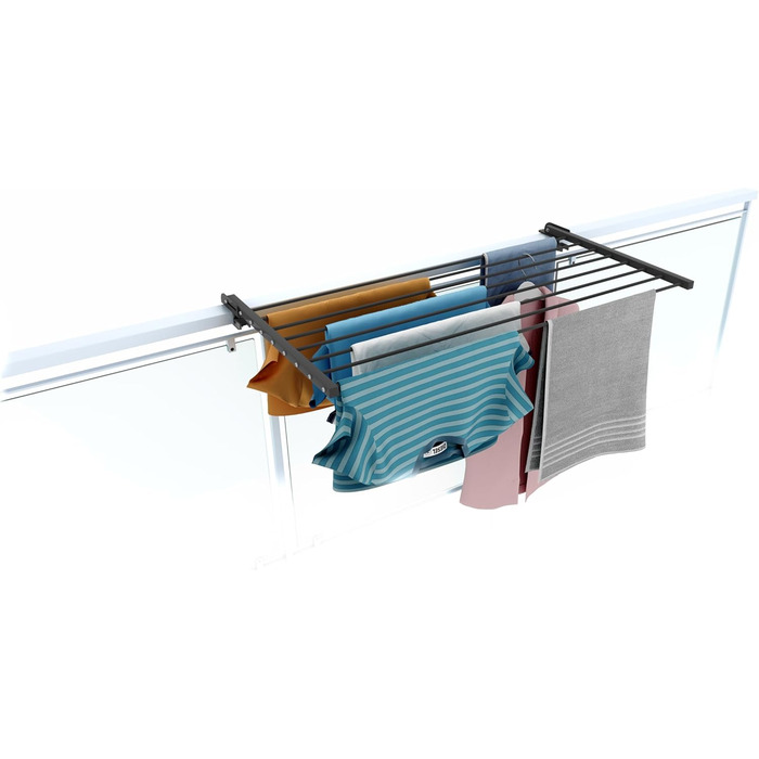 Сушарка для білизни Foxydry Duo для балкона та тераси, нержавіюча сталь/алюміній, антрацит, 102 см