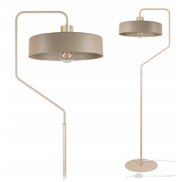 Підлоговий світильник Glimex Modern E27 60 Вт, бежевий, золотий