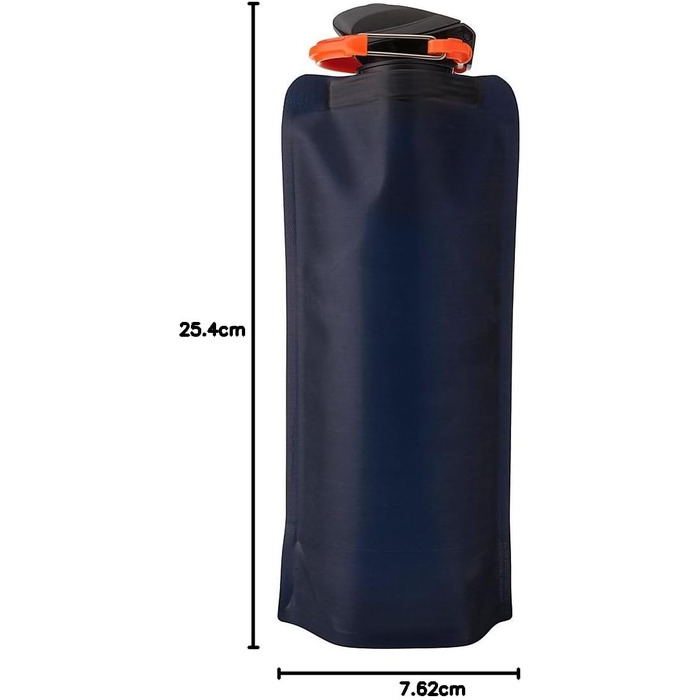 Eclipse Plastic Collapsible/Rollable Water Bottle, Reusable (.70 Liter, 23 Ounces - 2 pack, Night Blue)