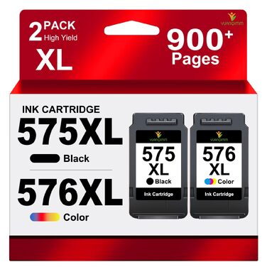 Комплект картриджів PG-575XL та CL-576XL для принтерів Canon (чорний та кольоровий), сумісні