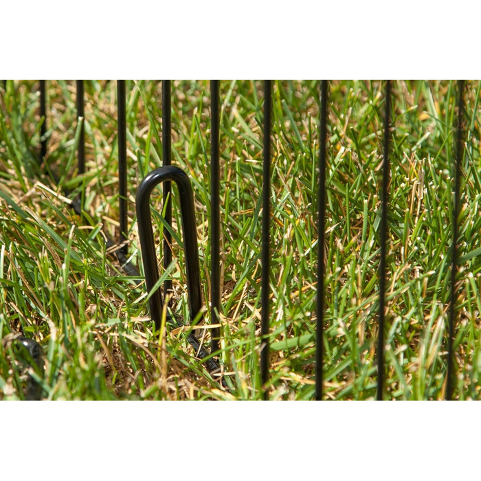 Клітка-вольєр для собак, котів та кроликів Iris Ohyama, 1.7 м², 8 панелей, чорний вольєр з WPC-24, 60x60 см