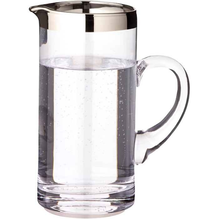 Edzard Krug Robert, hand-blown crystal glass with platinum rim, height 20 cm, diameter 10 cm, capacity 1 liter