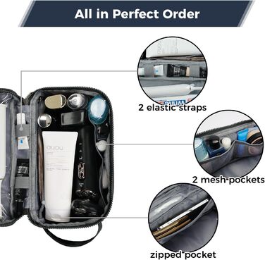 Чоловіча дорожня косметичка ECOHUB Kuturbeute, водонепроникна, з відділенням для мокрого/сухого, армійного кольору (L)