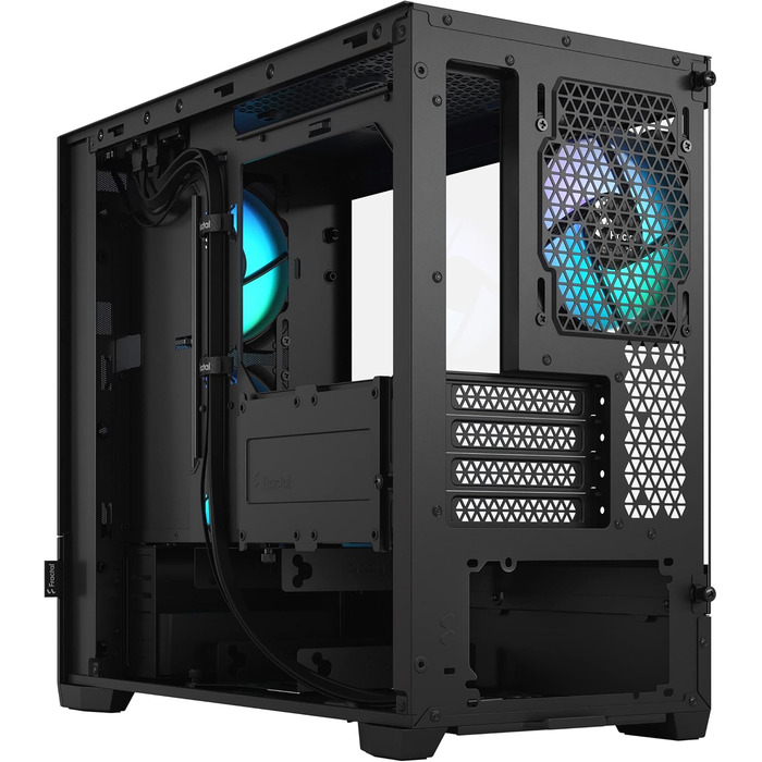 Корпус для ПК Fractal Design Pop Mini Air RGB Black з темперованим склом та сіткою Honeycomb Mesh – 3 RGB вентилятори, підтримка mATX