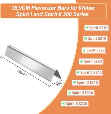 Решітка-гриль чавунна для Weber Spirit I & II серія 200, Spirit E-210, E-220, S-210, S-220. Замінна деталь Weber 7637, 44,5 см