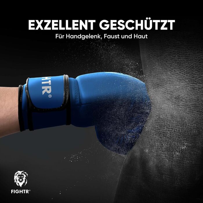 Боксерські рукавички для дітей FIGHTR® 04 oz, блакитні | для боксу, MMA, муай-тай, кікбоксингу | з сумкою