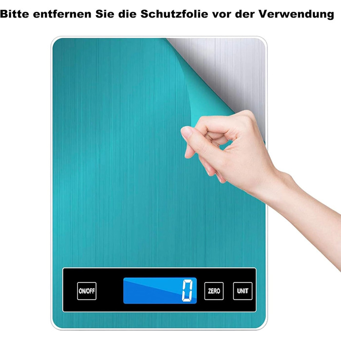 Кухонні ваги електронні - Digitalwaage до 15 кг з точністю 1 г | g/kg/lb:oz/ml/fl'oz | TYPE-C/Акумулятор | Ваги для кухні