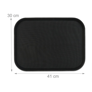 Relaxdays Serving Tray Set of 6 in Black
