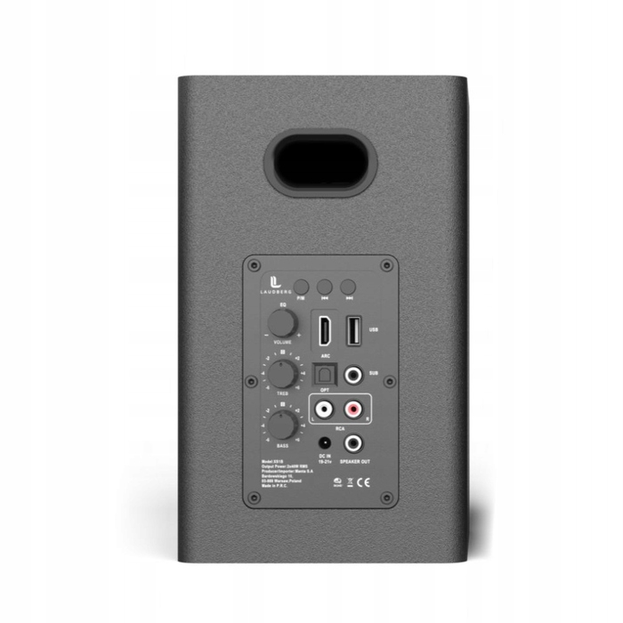 Комп'ютерні колонки Bluetooth Laudberg XS1B 2.0, чорні, 80 Вт, USB