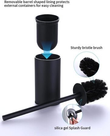 Набір для чищення унітазу з нержавіючої сталі, підлоговий, для ванної кімнати (білий)