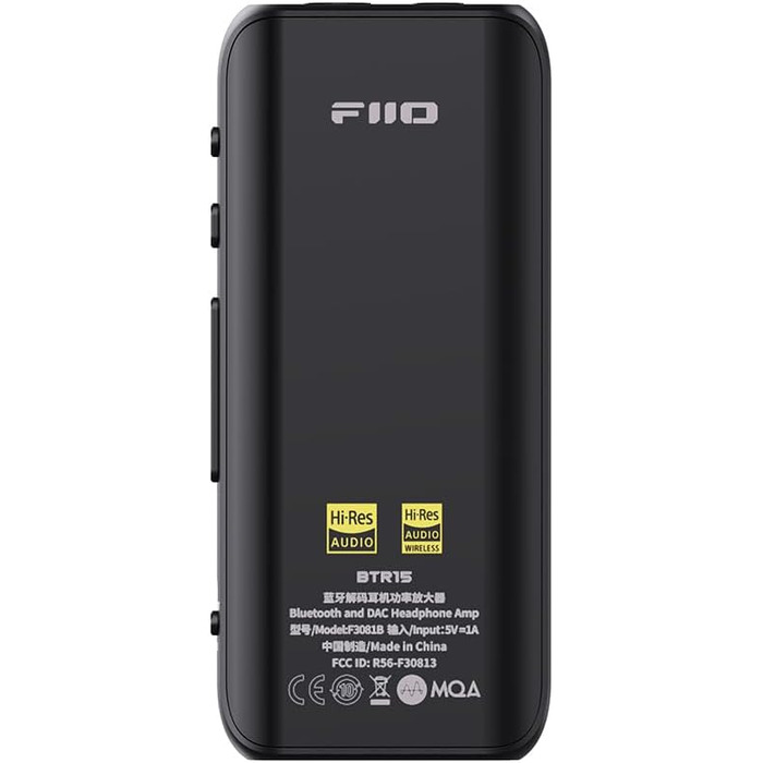 FiiO BTR15 - Портативний підсилювач/ЦАП з потужністю 340mW, чорний колір