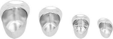 EVTSCAN Measuring Cups, 4-Piece Set, Stainless Steel Measuring Spoons, Measuring Cups Kitchen Cooking Utensil for Bakery Home