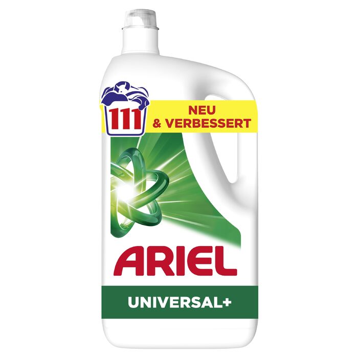 Рідкий універсальний пральний засіб Ariel Universal+, 5 л, на 111 прань
