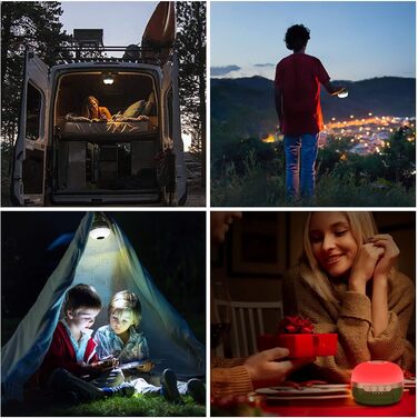 LED Camping Lamp 8400mAh Battery, RGB Color Changing Camping Lantern with USB-C Rechargeable, 5 Light Modes, Stepless Dimming, Waterproof and Strong Magnet Camping Lamp for Hiking, Power Outages, Emergency