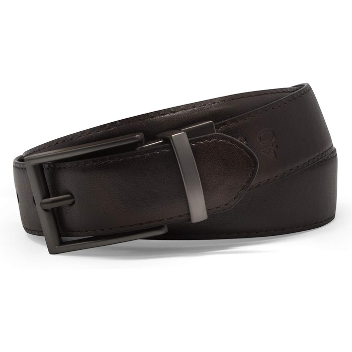 Чоловічий шкіряний ремінь Steve Madden, чорний/коричневий, реверсивний, для повсякденного та ділового стилю