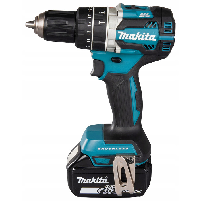 Аккумуляторний ударний шурупокрут Makita DHP484RT3J LXT 18V (3x5Ah, BL, 54Nm, 2 швидкості, кейс)