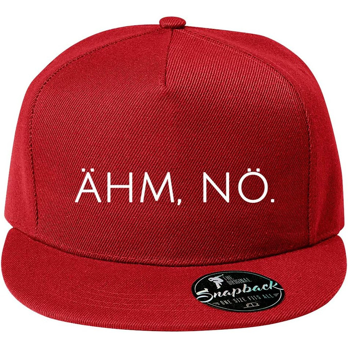 Кепка бейсболка унісекс Ähm nö - червона, універсальний розмір