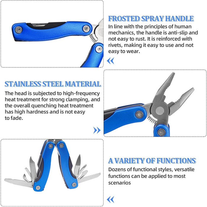 Мультитул 11 в 1: багатофункціональний інструмент з нержавіючої сталі з бітами для викрутки та складним ножем, у комплекті з сумкою для активного відпочинку