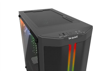 be quiet! Pure Base 500DX Black - корпус ПК з 3 вентиляторами Pure Wings 2, ARGB підсвічуванням, підтримка радіаторів до 360 мм, скло