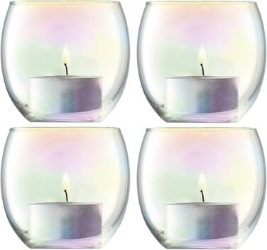 Набір свічників LSA International Pearl, скляних, 6,5 см, 4 шт