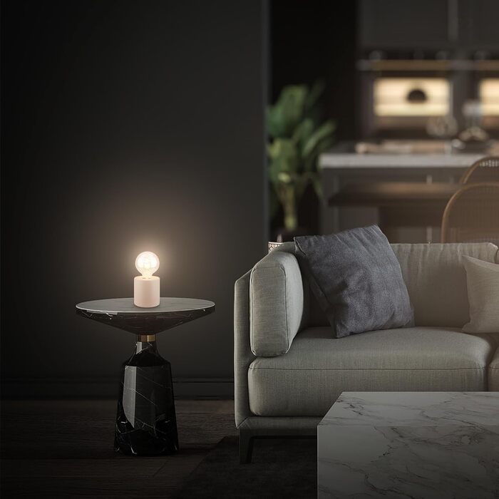 BRILONER Настільна лампа міні, ретро/вінтаж, кераміка, бежева, E27, 10W, для дому та офісу