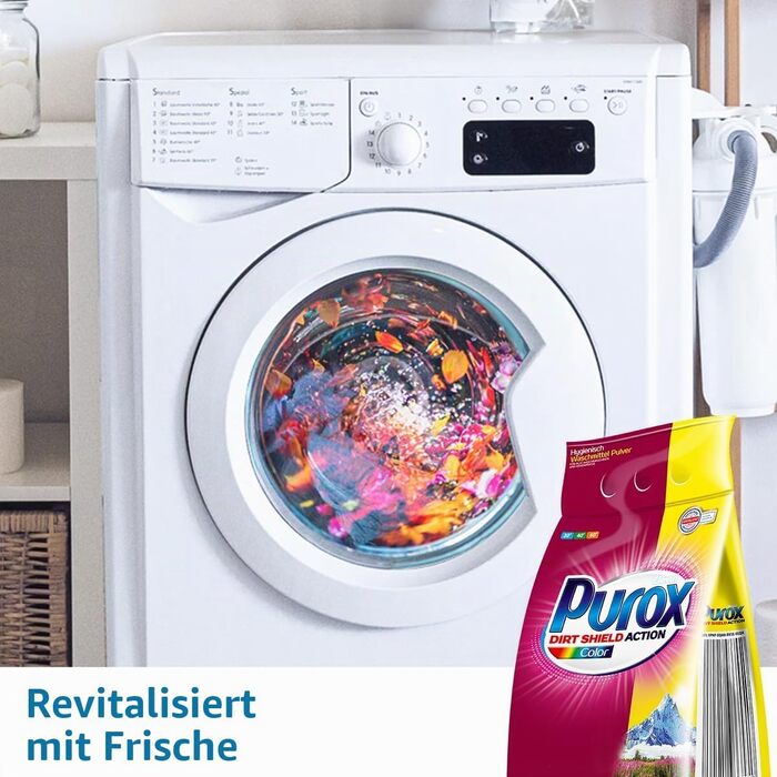 Пральний порошок для кольорових речей PUROX Color, 10 кг, 142 прання, у м'якій упаковці