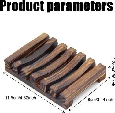 Набір мильниць з бамбука WeddHuis - 2 шт., ручної роботи, для ванної кімнати