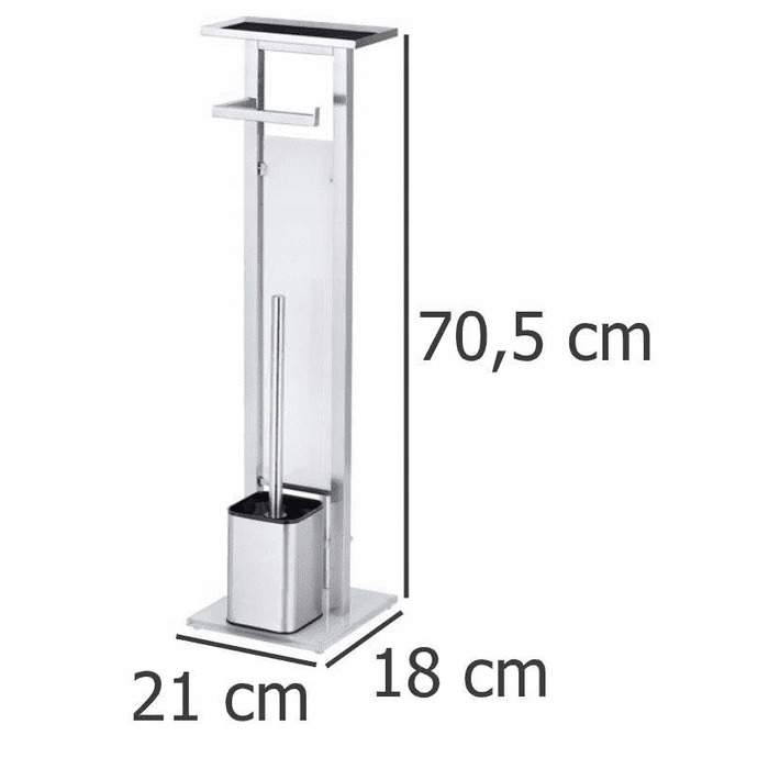 Підлоговий ершик для унітазу Wenko з металевим тримачем та контейнером