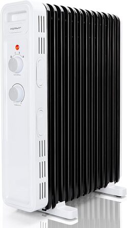 Масляний радіатор Aigostar 2500W з 13 ребрами: електрична портативна теплова батарея з термостатом та захистом від перегріву