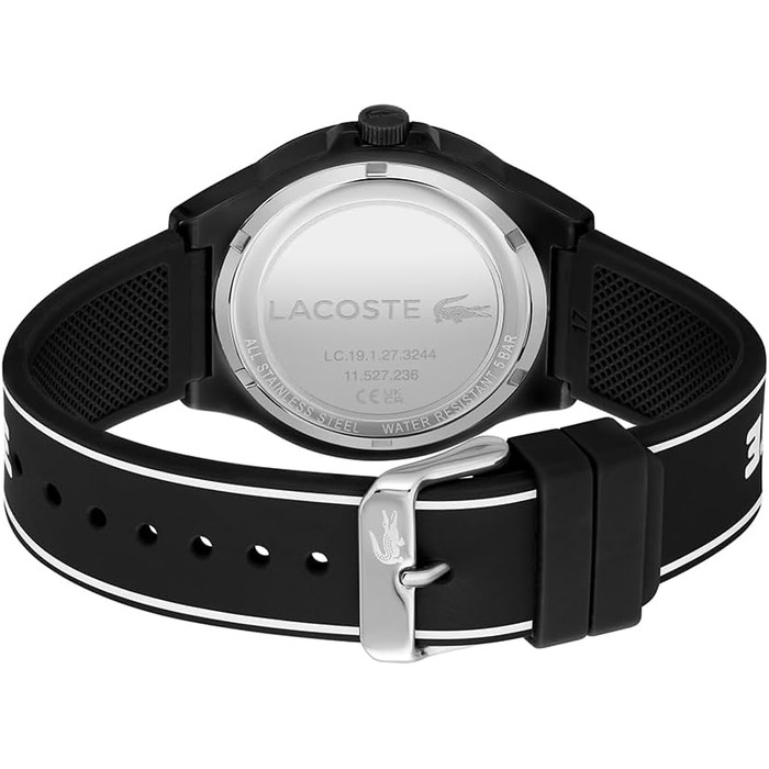 Годинник Lacoste NEOCROC для чоловіків з чорним силіконовим ремінцем - 2011185