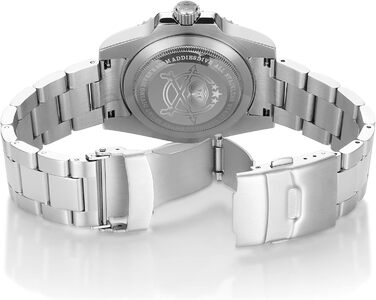 Годинник чоловічий ADDIESDIVE з кварцовим механізмом, аналоговий, водостійкий 20bar, з нержавіючої сталі, великий, зі світловідбиваючим покриттям (морський блакитний)