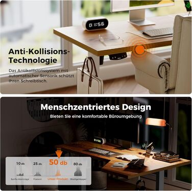Електричний столик для роботи Agilestic L-подібної форми 150 см, регульована висота, для дому та офісу, ергономічний, зі з'єднуваною панеллю, світло-коричневий (150 x 90 см)