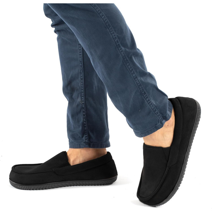 Чоловічі домашні тапочки RockDove Alexander з дихаючим фетровим підкладкою та неслизькою підошвою з матеріалу EVA, 44 EU, чорні