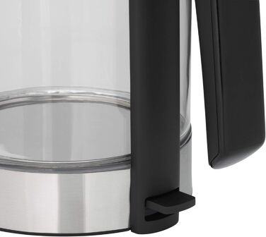 WMF Kitchenminis Kettle Glass 1 Liter, Cordless Small Kettle, Water Level Indicator, Scale Filter, Automatic Shut-Off, 1900 Watts, Cromargan Matt Single