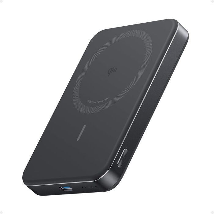 Anker MagGo Powerbank 10000mAh: Qi2, MagSafe, портативний зарядний пристрій для iPhone 16/15/14/13, чорний
