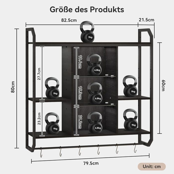 Стильне металеве вітрина для вина з LED-підсвічуванням на стіну, 3 яруси, чорний колір, для бару, кухні, вітальні, ресторану, 20x80 см