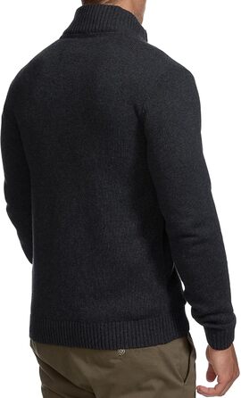 Кардиган чоловічий Indicode INut з високим коміром та блискавкою | Дріб'язкова в'язана куртка для чоловіків (M, Raven)