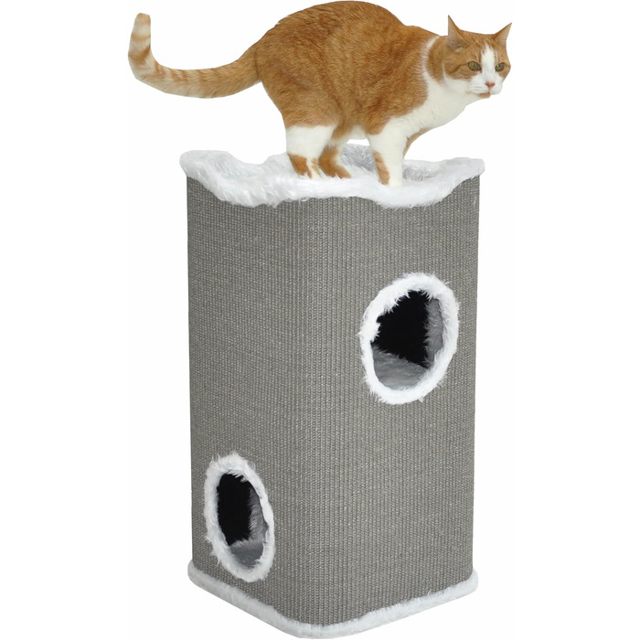 Котячий будиночок Nanook Toni: міцний когтетоп з 2 печерами та лежаком, 74 см