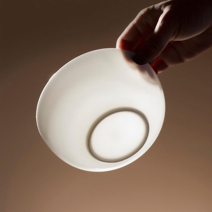 Сервіз HIKAA на 6 осіб, 18 предметів, з кісткового фарфору, набір тарілок, безпечний для мікрохвильової печі та посудомийної машини, для дому, весіль, легкий та довговічний (білий)