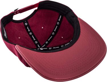 Кепка бейсболка Blackskies® Vanguard Snapback з замком, бордовий колір, чоловіча/жіноча, унісекс, для вулиці, відпочинку, літа, з матеріалу замша/штучна шкіра, один розмір